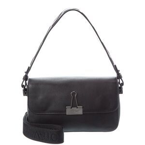 Off-White™ Soft Binder Medium Leather Shoulder Bag, Black